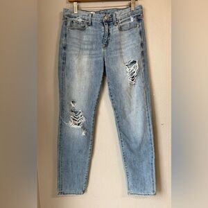Gap 1969 Sexy Boyfriend Light Wash Blue Jeans Women’s Size 28